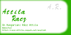 attila racz business card