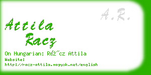 attila racz business card